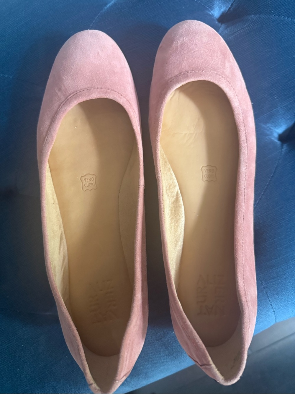 Naturalizer Pink Suede Ballet Flats – size 11